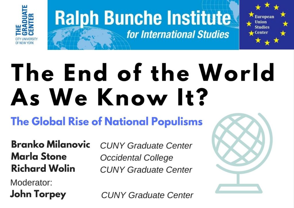 VIDEO: The End of The World as We Know It? The Global Rise of National Populisms