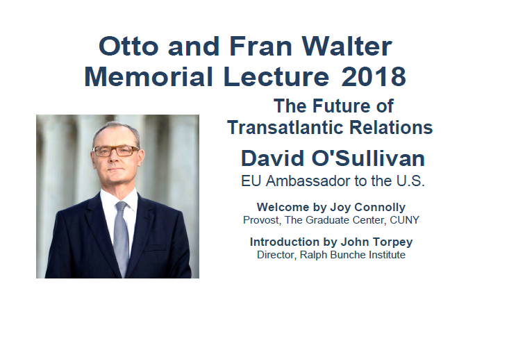 Otto & Fran Walter Memorial Lecture  2018
