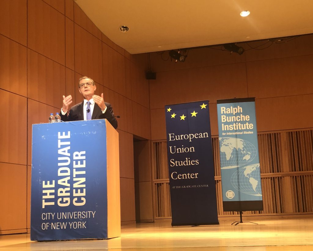 David O’Sullivan, EU Ambassador to the US, at the European Union Studies Center’s annual Otto and Fran Walter Memorial Lecture 2018