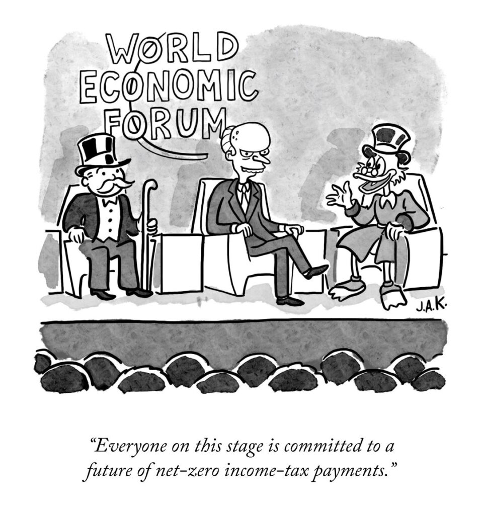 Cartoon WEF in Davos