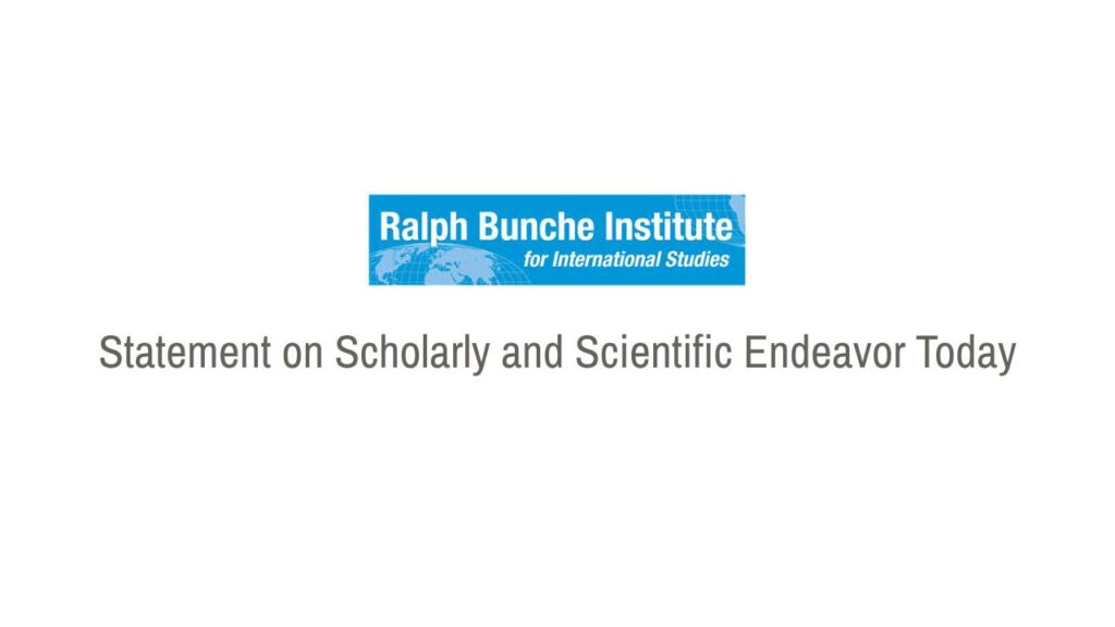 Statement on Scholarly and Scientific Endeavor Today